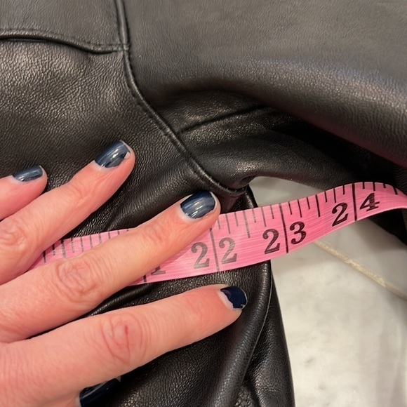 marc New York Andrew Marc black leather heavy men’s coat size medium - Picture 14 of 16